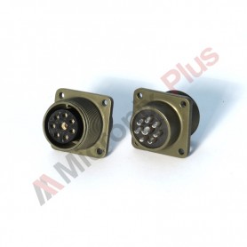 Amphenol MS3102E18-8S, Box Receptacle Connector, 8 female contacts