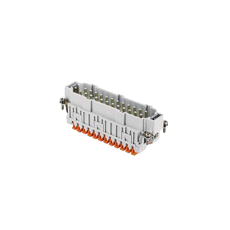 ILME JSHM 24, Bloc de contacte marime "104.27", 24 contacte tata + GND (16A 500V / contact), conectare rapida