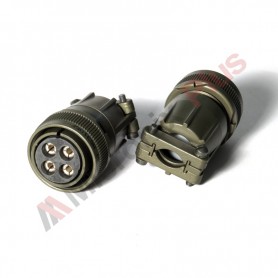 Amphenol MS3106F22-22S, Connector plug, 4 female contacts