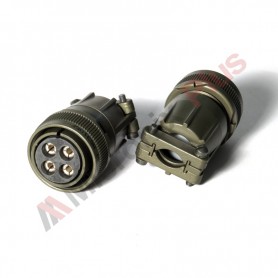 Amphenol MS3106F22-22S, Connector Plug, 4 female contacts, 46A