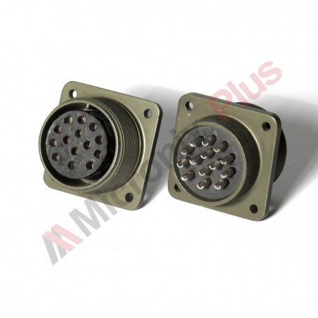 Amphenol MS3102E22-19S, Box Receptacle Connector, 14 female contacts