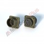 Amphenol MS3102E18-1P, Box Receptacle Connector, 10 male contacts