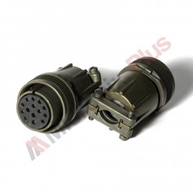 Amphenol MS3106F20-27S, Circular connector, straight plug with 14 female 13A contacts