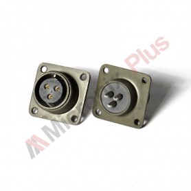 Amphenol MS3102E14S-7S, Box Receptacle Connector, 3 female contacts