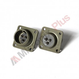 Amphenol MS3102E14S-7P, Box Receptacle Connector, 3 male contacts