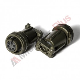 Amphenol MS3106F14S-6S, Circular connector, straight plug with 6 female 13A contacts