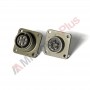 Amphenol MS3102E14S-6S, Box Receptacle Connector, 6 female contacts