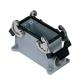 ILME CHP 16, Carcasa panou cu 2 leviere pentru conector rectangular marime "77.27", intrare laterala Pg21
