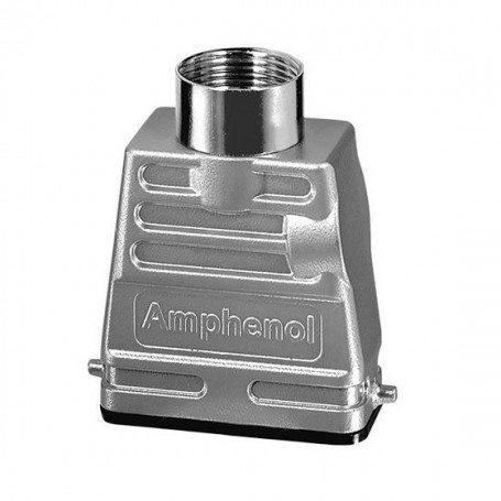 Amphenol C146 10G025 600 2, Carcasa conector cablu, intrare sus Pg21, 2 stifturi, profil inalt