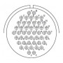 Amphenol MS3102E36-10P, Box Receptacle Connector, 48 male contacts