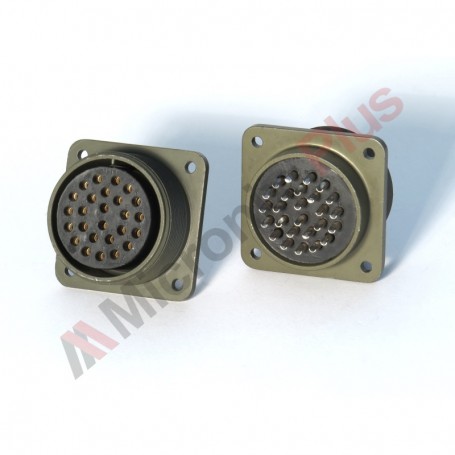 Amphenol MS3102E28-12S, Box Receptacle Connector, 26 female contacts