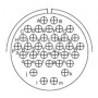 Amphenol MS3102E28-15S, Box Receptacle Connector, 35 female contacts