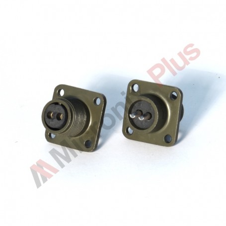 Amphenol MS3102E10SL-4S, Conector circular cu montare pe panou, 2 contacte (13A) mama
