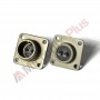 Amphenol MS3102E12S-3P, Box Receptacle Connector, 2 male contacts