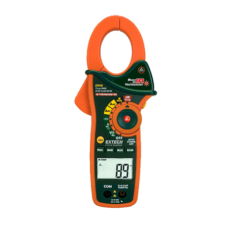 Extech EX840, 1000A True RMS AC/DC Clamp Meter with IR Thermometer