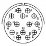Amphenol MS3102A20-27P, Conector circular cu montare pe panou, 14 contacte (13A) tata