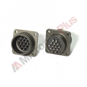 Amphenol MS3102A20-27P, Conector circular cu montare pe panou, 14 contacte (13A) tata