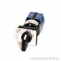 Kraus and Naimer cam (rotary) switch, model CG4 A210-600E-G251, 3 steps, with center OFF, 1 pole, 1 stage, 10A/contact.