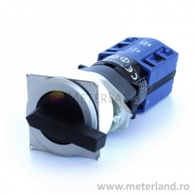 EAO - Kraus and Naimer cam (rotary) switch, model CG4 A711 EAO, 3 steps, with center OFF , 2 poles, 2 stages, 10A/contact.