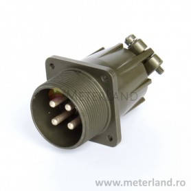 Amphenol MS3100F22-2P, Wall Receptacle Connector, 4 male contacts, 46A
