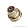 Amphenol 164-183-6, Conector panou rezistent la apa, deconectare rapida, 6 contacte