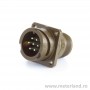 Amphenol MS(97B)3100A16S-1P, Wall Receptacle Connector, 7 male contacts