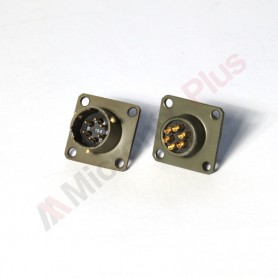 Amphenol 62IN-12E-10-6P, Box Mounting Receptacle, 6 male contacts