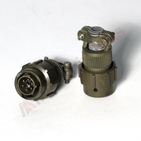 Amphenol 62IN-16F-10-7PF (044), Connector plug, 7 male contacts