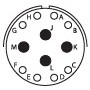 Amphenol 62IN-12E-14-12S, conector circular de panou, 12 contacte mama
