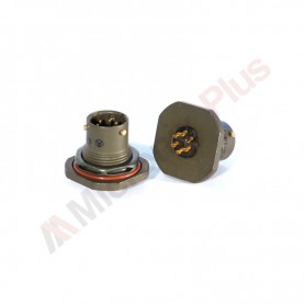 Amphenol 62IN-57A-10-6P, Jam Nut Receptacle, 6 male contacts