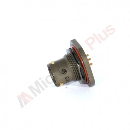 Amphenol 62IN-57A-10-6S (219), Jam Nut Receptacle, 6 male PCB contacts