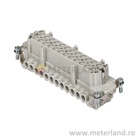 ILME CNEF 24 TX, female insert, screw terminal connection, 24 poles + PE, 16 A 500 V 6 kV 3, size "77.27", without plate