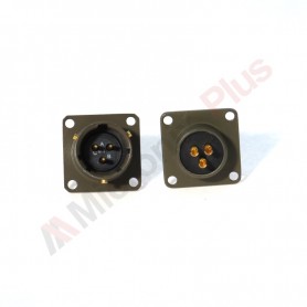 Amphenol 62IN-12E-12-03P, Box Mounting Receptacle, 3 male contacts
