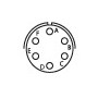 Amphenol MS108137, insertie pentru conector circular de cablu 62IN-56T-10-6P, 6 contacte tata