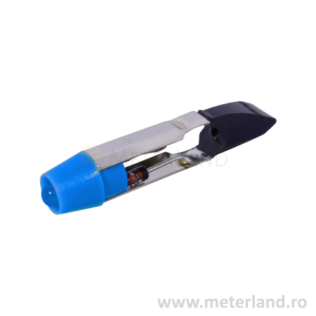 Bec miniatura cu LED, 24Vcc/ca, soclu T5,5, albastru