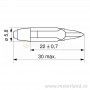 Bec miniatura cu LED, 28Vcc/ca, soclu T5,5