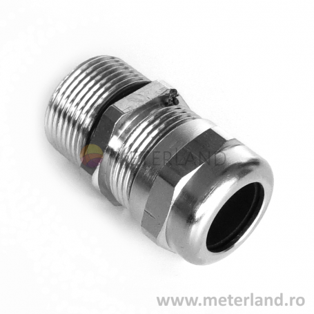 Nickel-plated Brass Cable Gland M12x1.5 [2.5-6.5mm] Long Thread