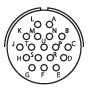 Amphenol PT-02E-14-18S, conector circular de panou, 18 contacte mama cu lipire
