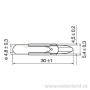 Bec miniatura cu incandescenta, 24V 50mA, soclu T5,5