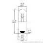 Bec miniatura cu incandescenta, 130V 20mA, soclu tip BA9s