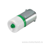 Bec miniatura cu LED, 12Vcc/ca, soclu BA9s, verde