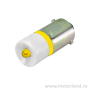 Bayonet signal LED Lamp, 28Vdc/ac, Socket BA9s, yellow