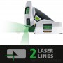 Laserliner 081.137A SuperSquare-Laser 2G, Nivela cu laser verde la 90° pentru aliniere faianta, gresie, 4021563710874