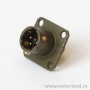 Amphenol 62IN-12E-8-3P, Box Mounting Receptacle, 3 male contacts