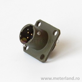 Spacecraft SCPT-02E-8-3AP, Box Mounting Receptacle, 3 male solder contacts