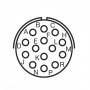 Amphenol 62IN-12E-12-14P, conector circular de panou, 14 contacte tata