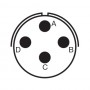 Amphenol 62IN-12E-12-4P, conector circular de panou, 4 contacte tata