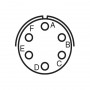 Amphenol PT02SE-10-6P, conector circular de panou, 6 contacte sertizabile tata