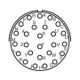 Amphenol MS3476W16-26S, conector circular de cablu, 26 contacte cu sertizare, mama
