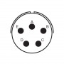 Amphenol MS3476W14-5S, conector circular de cablu, 5 contacte cu sertizare, mama